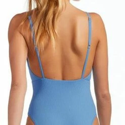 Swimsuits Vitamin A EcoRib Alma One Piece Swimsuit In Mediterranean Blue