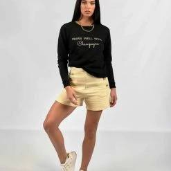 AKALIA COLLECTION ADRIANA SHORTS WITH BUTTONS YELLOW