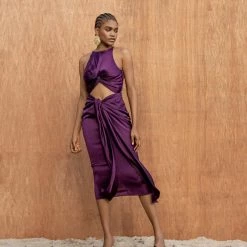 Andrea Iyamah RENI PLUM MIDI DRESS 11 Andrea Iyamah RENI PLUM MIDI DRESS
