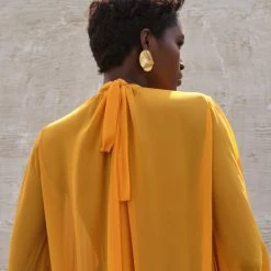 Andrea Iyamah SADE COVER-UP MARIGOLD DRESS