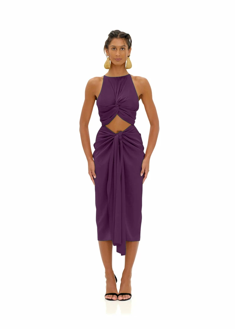 Andrea Iyamah RENI PLUM MIDI DRESS 4 Andrea Iyamah RENI PLUM MIDI DRESS