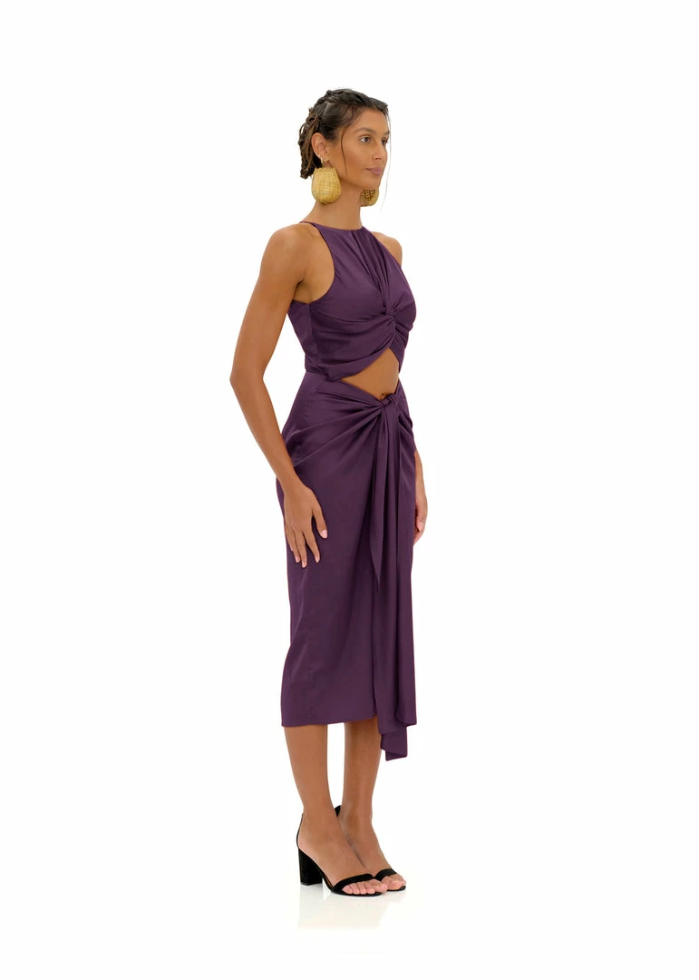 Andrea Iyamah RENI PLUM MIDI DRESS 5 Andrea Iyamah RENI PLUM MIDI DRESS