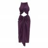 Andrea Iyamah RENI PLUM MIDI DRESS