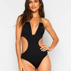 Beach Bunny Swimwear Aubrie Full One Piece - Black