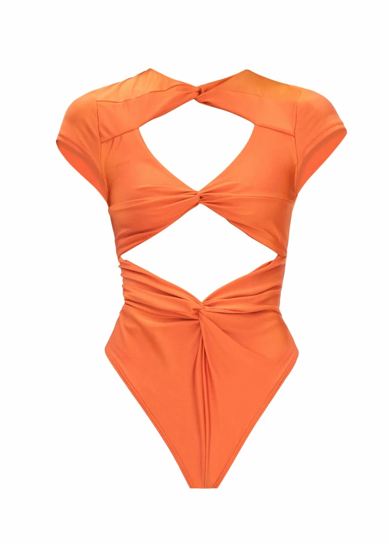 Andrea Iyamah One Piece Swimsuits ALUNA ORANGE ONE PIECE SWIMSUIT 3 Andrea Iyamah One Piece Swimsuits ALUNA ORANGE ONE PIECE SWIMSUIT