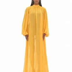 Andrea Iyamah SADE COVER-UP MARIGOLD DRESS