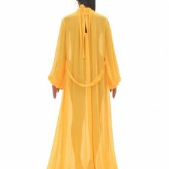 Andrea Iyamah SADE COVER-UP MARIGOLD DRESS