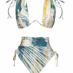 Andrea Iyamah MENASA ABSTRACT BARK HIGH RISE BIKINI Bikinis