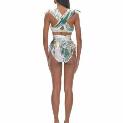 Andrea Iyamah MENASA ABSTRACT BARK HIGH RISE BIKINI Bikinis
