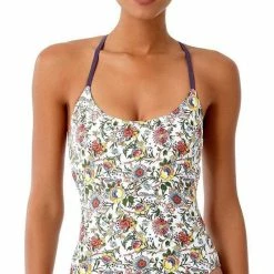 One Piece Swimsuits Anne Cole Studio Lace Back Vintage One Piece Swimsuit