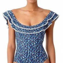 Anne Cole Studio Flounce Vintage One Piece Swimsuit