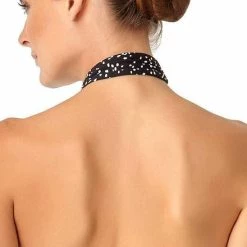 Anne Cole Coming Up Roses High Neck Bikini Top