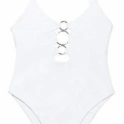 Beach Bunny Katrina One Piece Swimsuit B191171P White One Piece Swimsuits