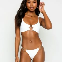 Beach Bunny Swimwear Lexi Bralette Top - New White