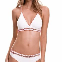 Milonga Embroidered Hipster Bottom In Beige 073