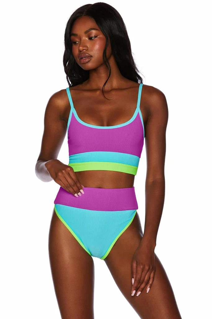 Beach Riot Eva Top In Fluorescents Colorblock Bikinis 3 Beach Riot Eva Top In Fluorescents Colorblock Bikinis