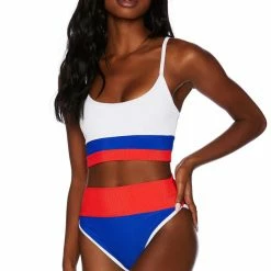 Bikinis Beach Riot Eva Top In American Colorblock