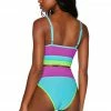 Beach Riot Emmy Bottom In Fluorescent Colorblock Bikinis