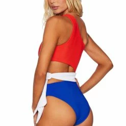 Beach Riot Carlie One Piece In American Colorblock