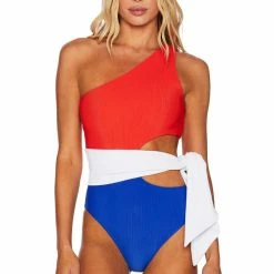 Beach Riot Carlie One Piece In American Colorblock
