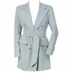 AKALIA COLLECTION Resort Wear Blair Gold Buttons Blazer Dress