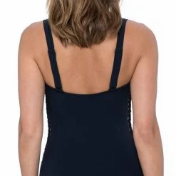 Profile By Gottex Fishnet Scoop Neck One Piece Swimsuit