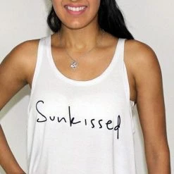 Été Apparels Ete Apparel Sunkissed White Tank Top 1-10-WHT-SK-17-P