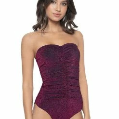 One Piece Swimsuits PQ Swim Garnet Ruched One Piece
