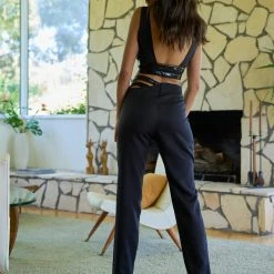 Beach Bunny Swimwear Lounge Wear Phoebe Pant - Black