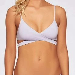 L*Space Bikinis L Space Rocky Wrap Bikini Top In Ice