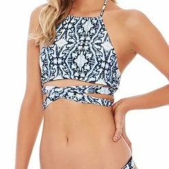 L*Space Bikinis L Space Lizzie Wrap Top MZLZT17-NVY