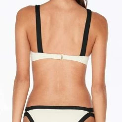 L*Space Bikinis L Space Domino Misty Bralette Top In Cream CBMTT18-CRM
