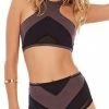 L*Space L Space Nevada Bitsy High Waist Bottom In Pebble LANEB17-PEB