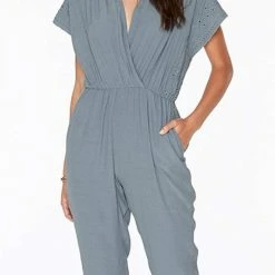 L*Space Resort Wear L Space Raquel Romper In Slated Glass RAQJU18-SLG