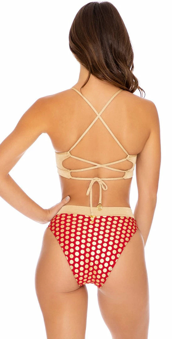 Luli Fama Dotted Delight Underwire Top In Ruby Red Bikinis 4 Luli Fama Dotted Delight Underwire Top In Ruby Red Bikinis