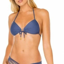 Luli Fama Cosita Buena Strappy Brazilian Bikini Bottom In Blue