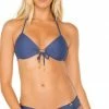 Bikinis Luli Fama Cosita Buena Molded Push Up Bandeau Bikini Top In Azul