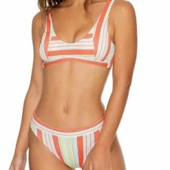 Luli Fama Playtime High Leg Banded Waist Bikini Bottom Bikinis
