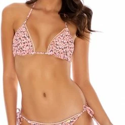 Bikinis Luli Fama Baby Jungle Reversible Triangle Bikini Top
