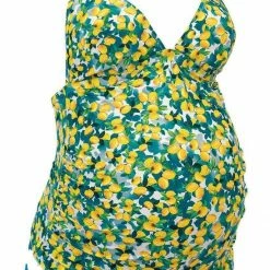 Anita Kamaka Maternity Tankini Set In Lemon Print 9625-204