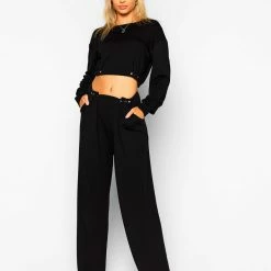 Beach Bunny Swimwear Lounge Wear Jesse Wide Leg Pant - Black 14 Beach Bunny Swimwear Lounge Wear Jesse Wide Leg Pant - Black