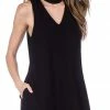La Blanca Undercover Mock Neck Swing Dress In Black LA8LP31-BLK