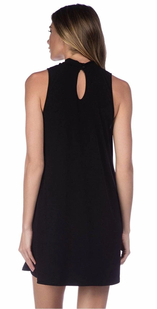 La Blanca Undercover Mock Neck Swing Dress In Black LA8LP31-BLK 4 La Blanca Undercover Mock Neck Swing Dress In Black LA8LP31-BLK