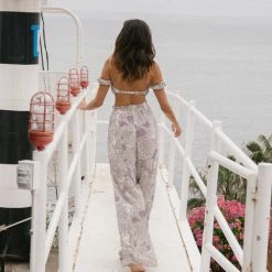Montce Swim Lilac Paisley Boho Pants