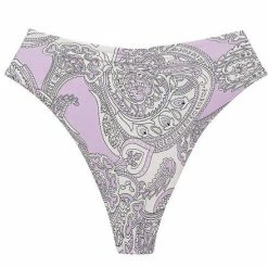 Montce Swim Paula Lilac Paisley Tie-Up Bikini Bottom