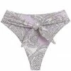 Montce Swim Paula Lilac Paisley Tie-Up Bikini Bottom