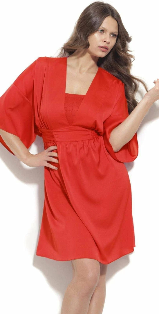 Gottex Mikado Leopard Dress In Red M03-612-812 Resort Wear 3 Gottex Mikado Leopard Dress In Red M03-612-812 Resort Wear