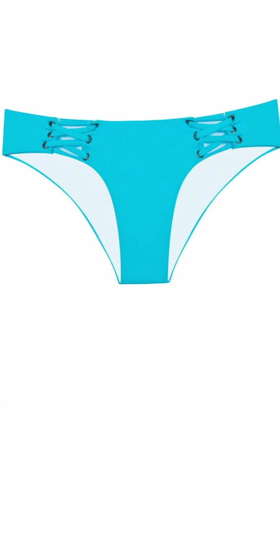 PilyQ Lace-Up Teeny Cut Bikini Bottom In Marine Blue Bikinis 4 PilyQ Lace-Up Teeny Cut Bikini Bottom In Marine Blue Bikinis
