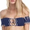 Becca Medina Cold Shoulder Bikini Top In Indigo 943687-IND Bikinis
