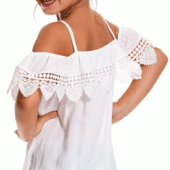 Milonga Kids Bali Off The Shoulder Cover-up In Cream